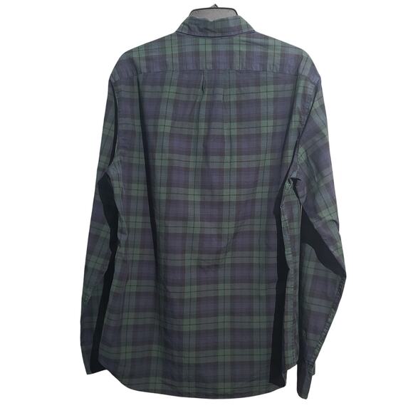 J. Crew Classic Secret Wash Button Front Shirt Green Tartan Plaid - Picture 2 of 5